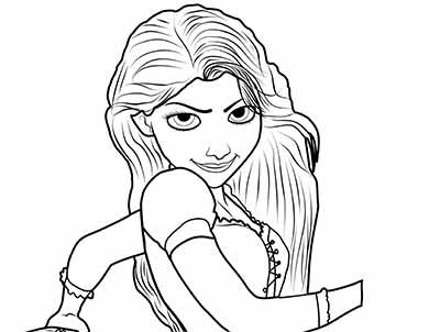 Printable:2s4sj4aswry= Rapunzel Coloring Page