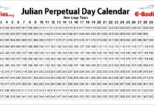 Printable:8z8rx6vd2xc= Julian Date Calendar