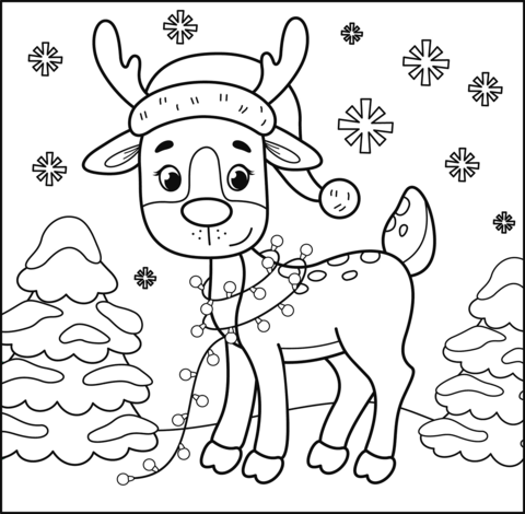 Printable:8ukftumgksc= Reindeer Coloring Page